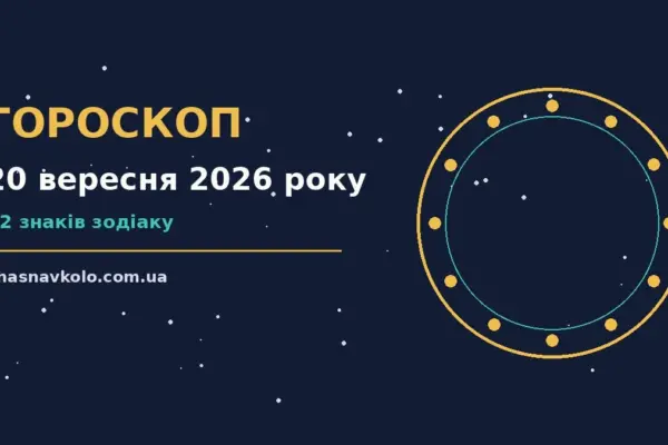 Гороскоп на 20 вересня 2026 року: час рішень для всіх знаків для нових справ і розмов